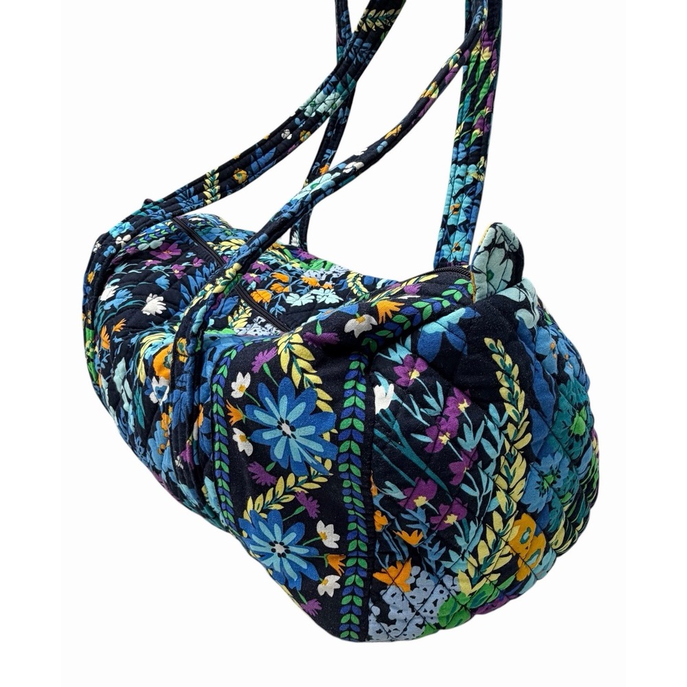 Vera Bradley Weekender Travel Bag Midnight Blues Zipper Floral Pocket Gift 1094 - Picture 5 of 15